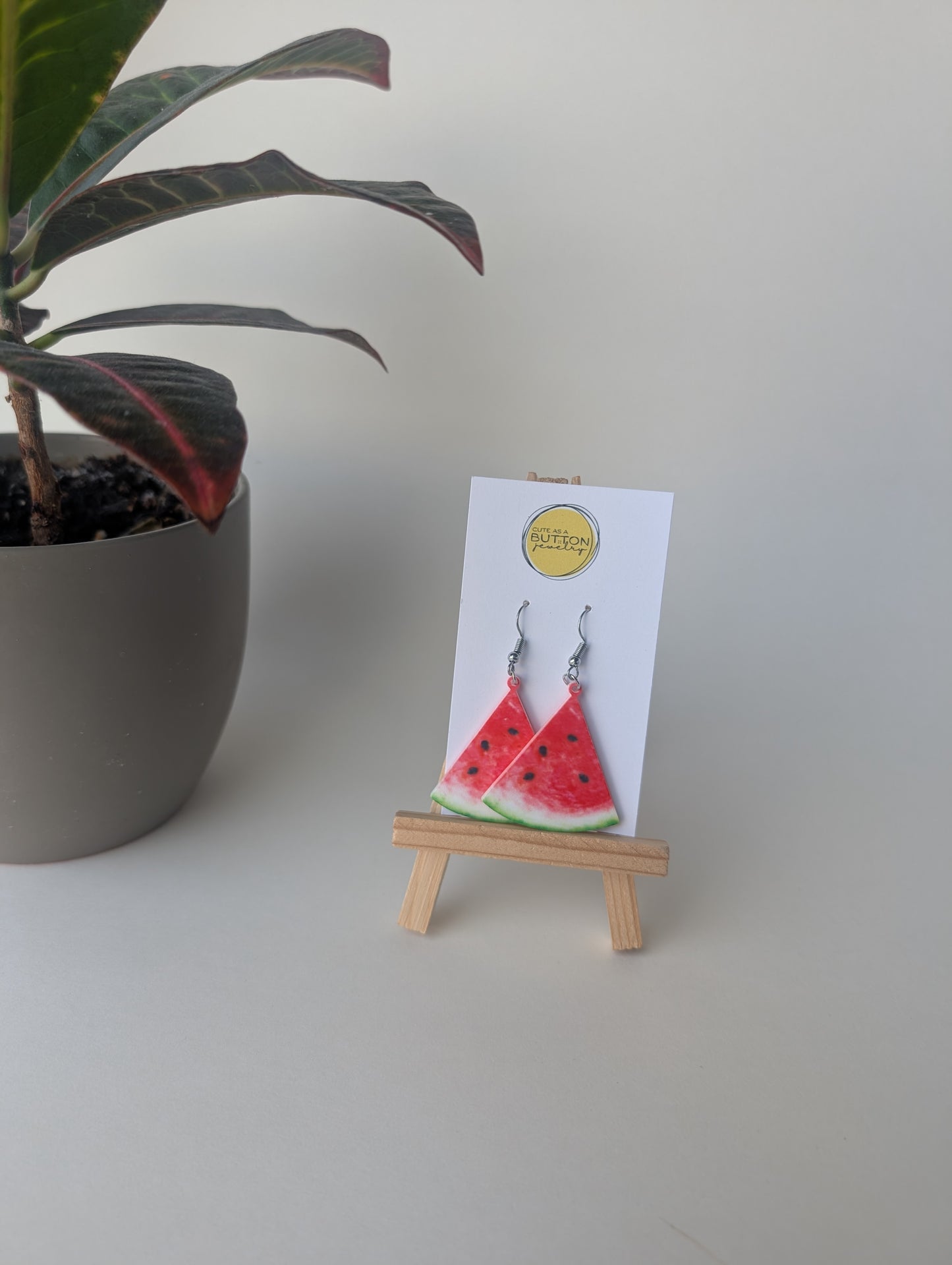 Watermelon Slice Dangle Earrings
