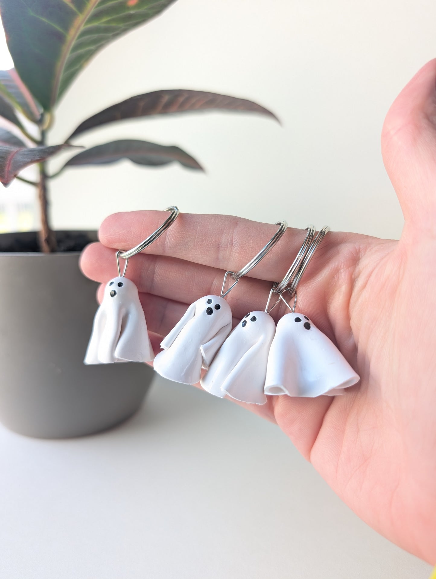 Handmade by Haz: Ghost Polymer Clay Keychains