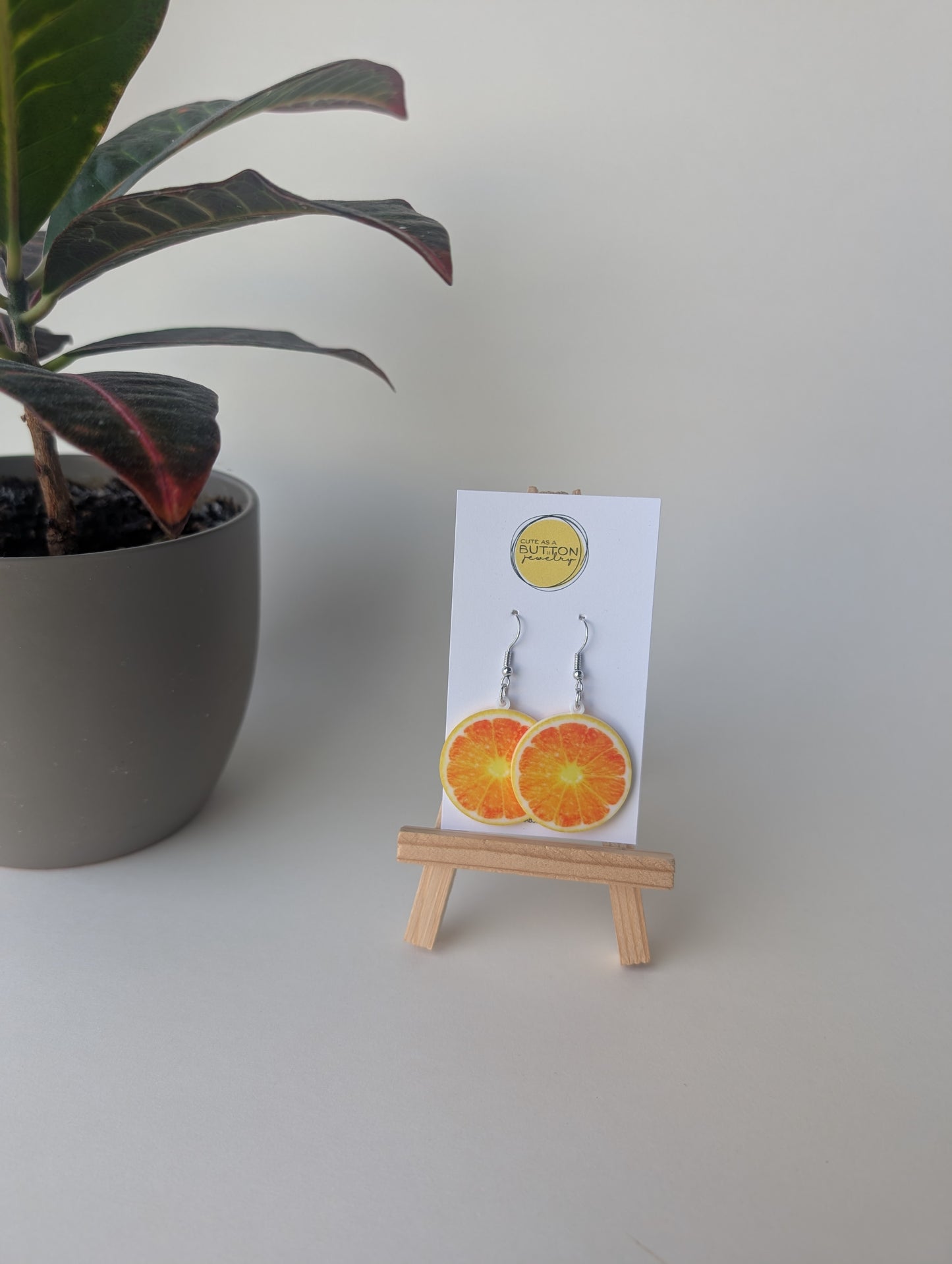 Orange Slice Dangle Earrings