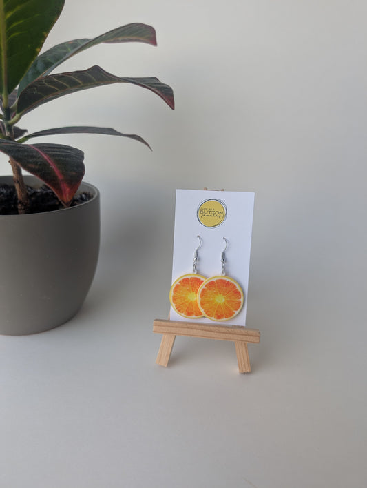 Orange Slice Dangle Earrings